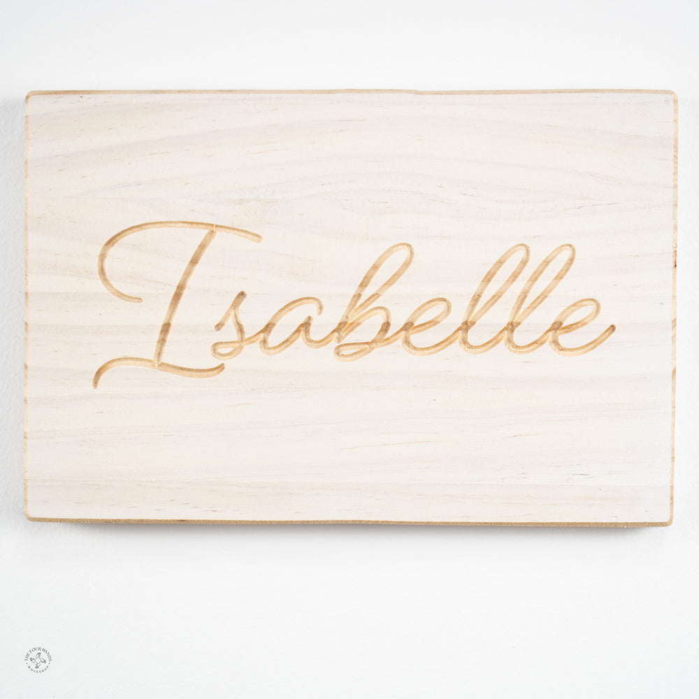 Personalisable name plaques