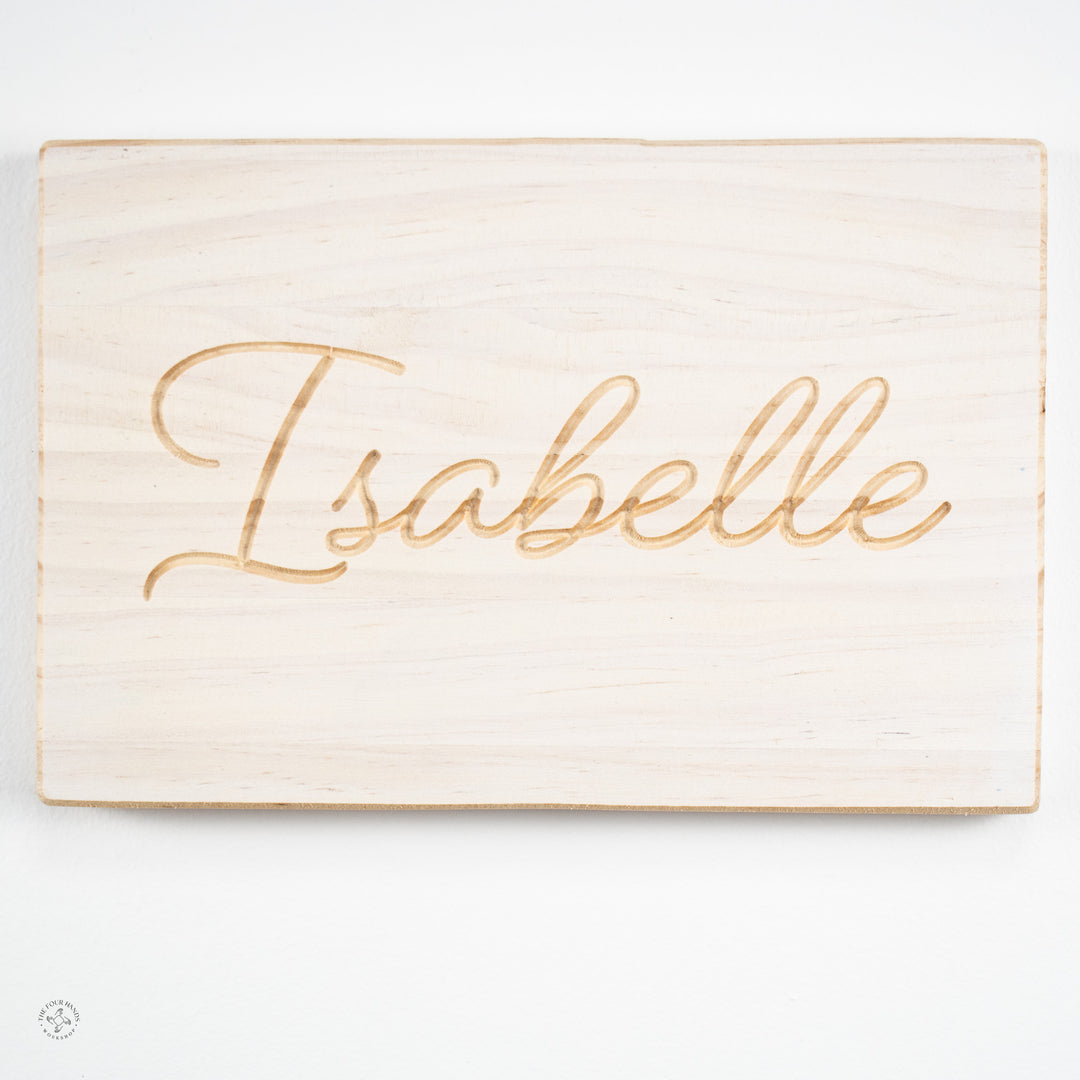 Personalisable name plaques