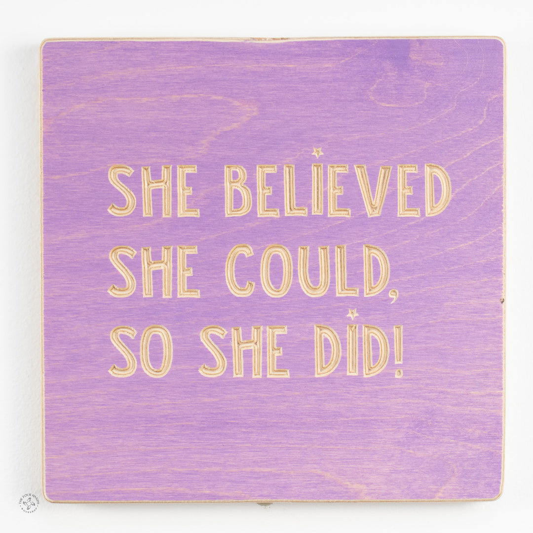 She believed she could, so she did!