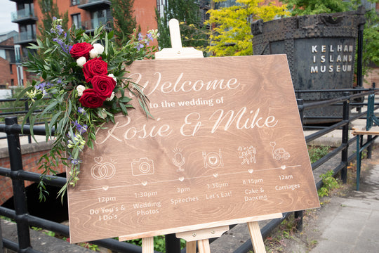 'The Whitley' Order of the Day Wedding Sign
