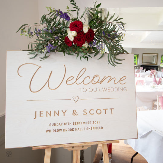 'The Whirlow' Welcome to our Wedding Sign