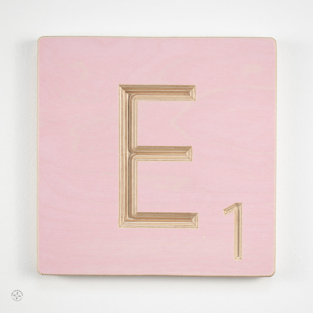 'E' Scrabble Tile