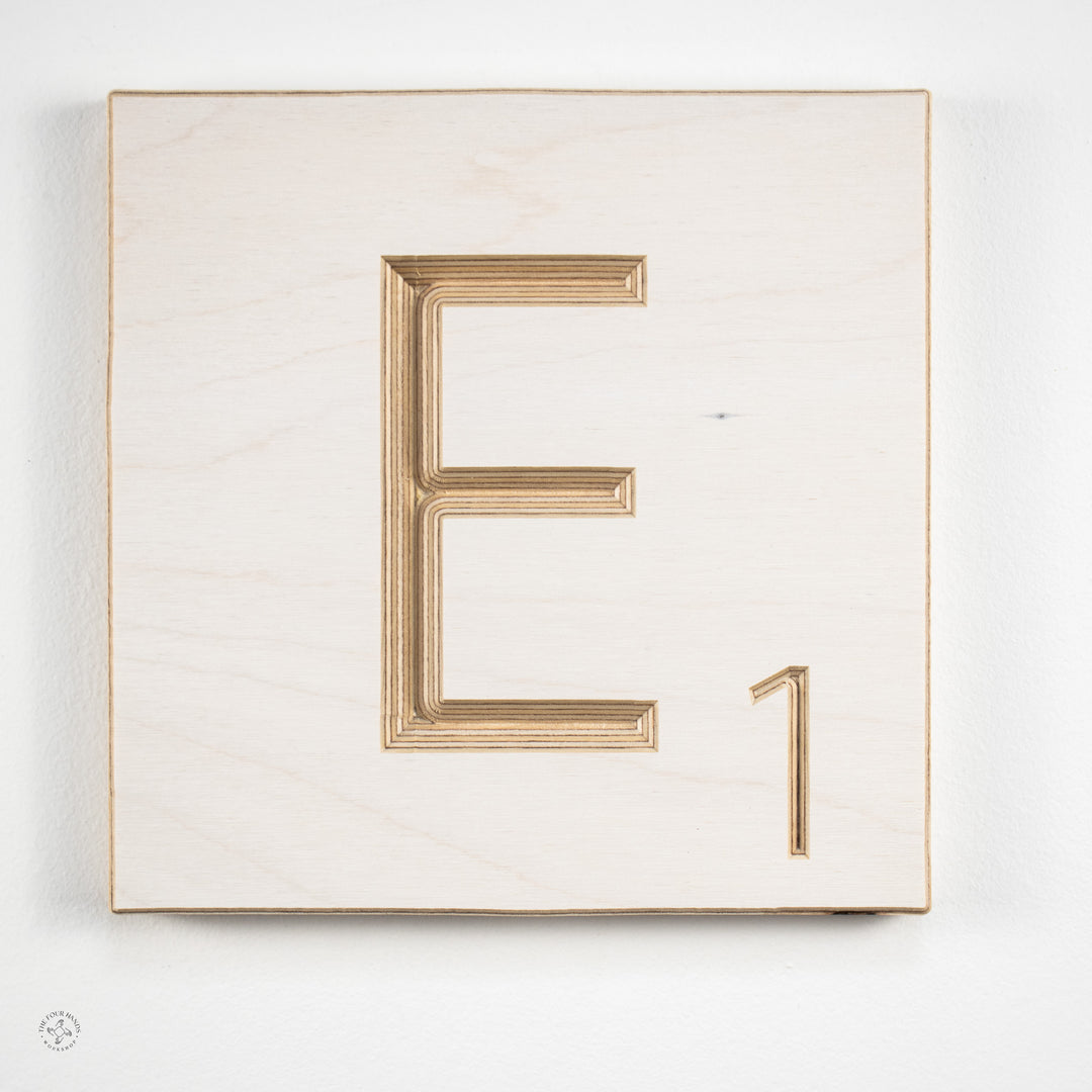 'E' Scrabble Tile