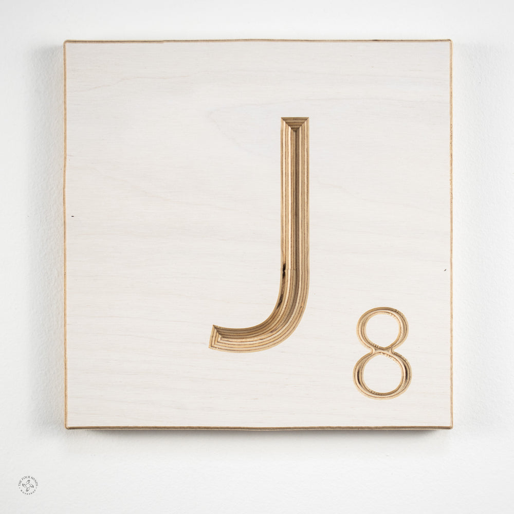 'J' Scrabble Tile