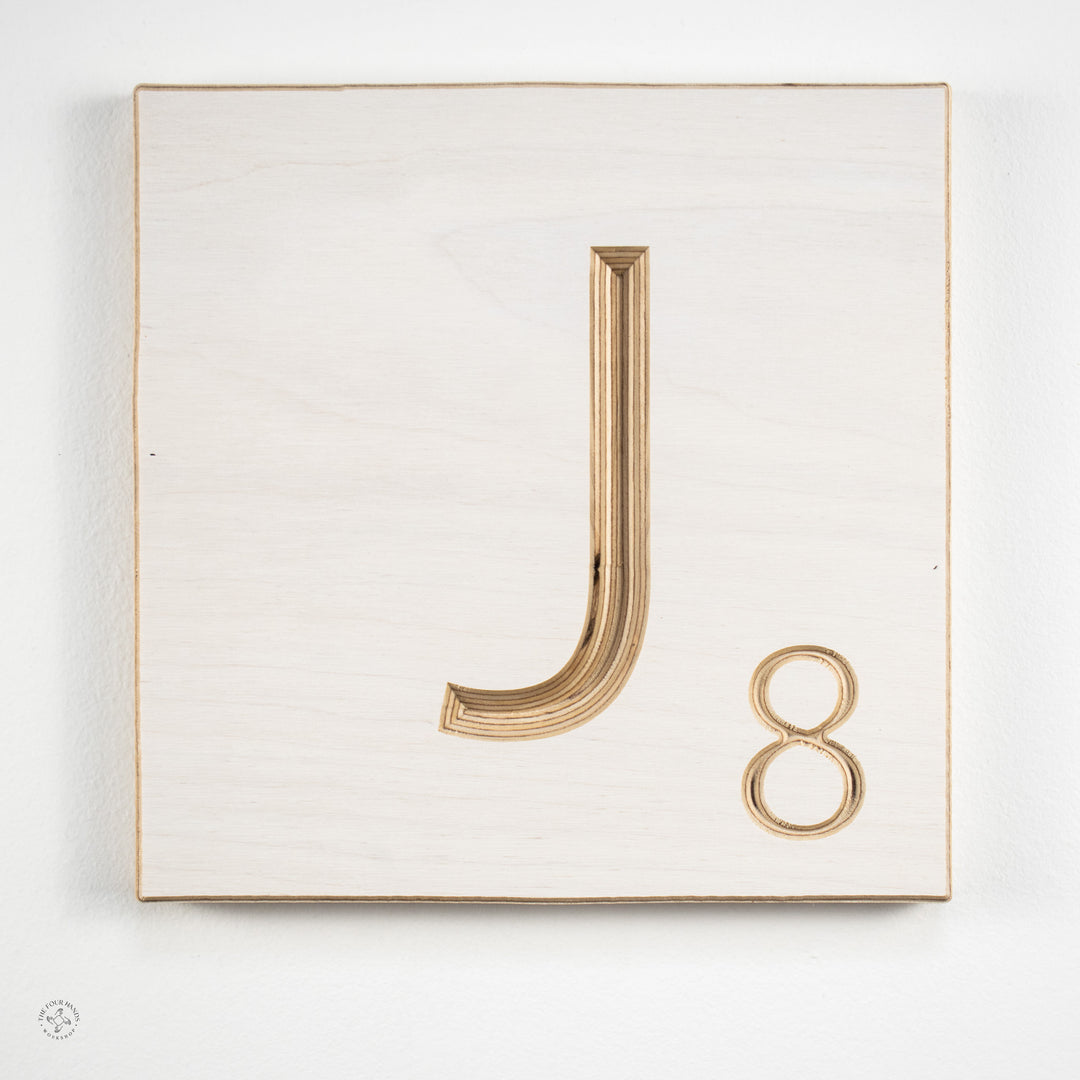 'J' Scrabble Tile