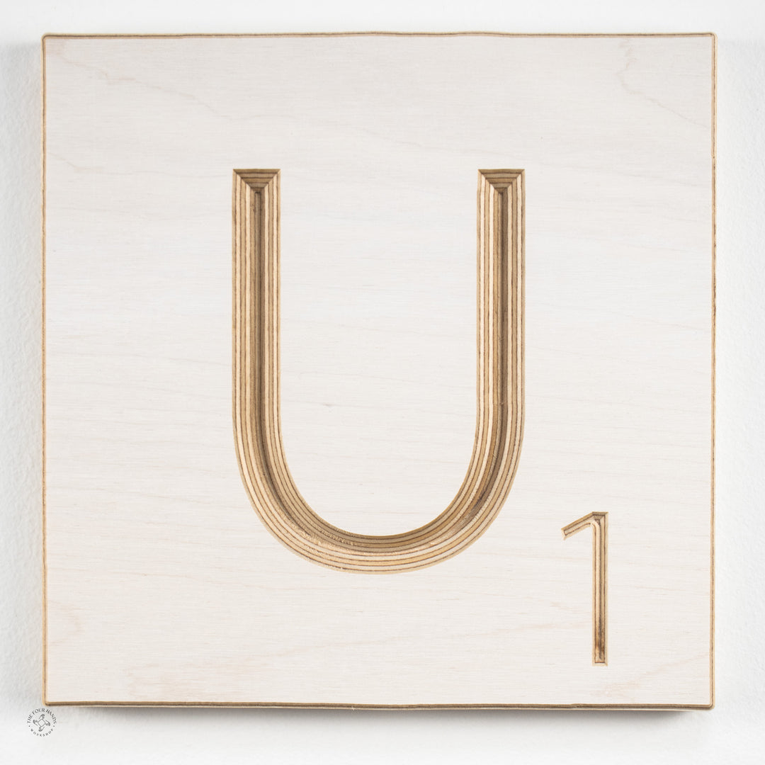 'U' Scrabble Tile