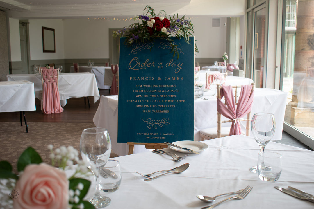 'The Kenwood' Order of the Day Wedding Sign