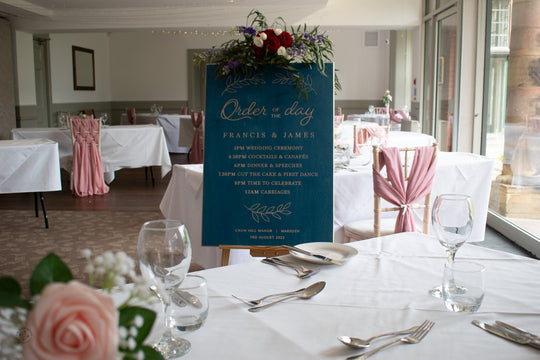 'The Kenwood' Order of the Day Wedding Sign