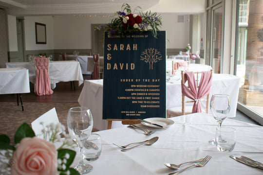 'The Kelham' Order of the Day Wedding Sign