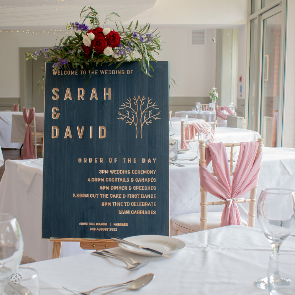 'The Kelham' Order of the Day Wedding Sign