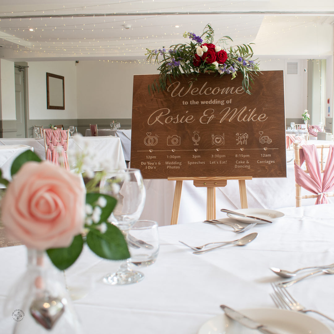 'The Whitley' Order of the Day Wedding Sign