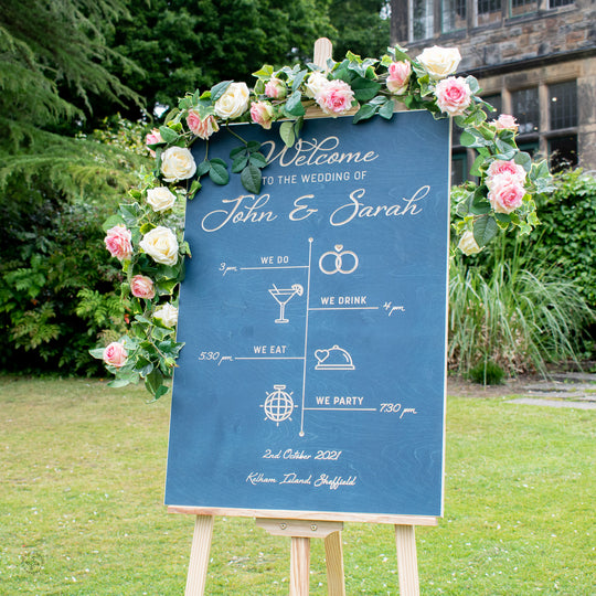 'The Mowbray' Order of the Day Wedding Sign