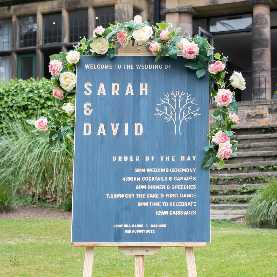 'The Kelham' Order of the Day Wedding Sign