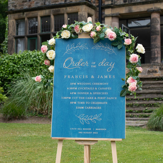 'The Kenwood' Order of the Day Wedding Sign