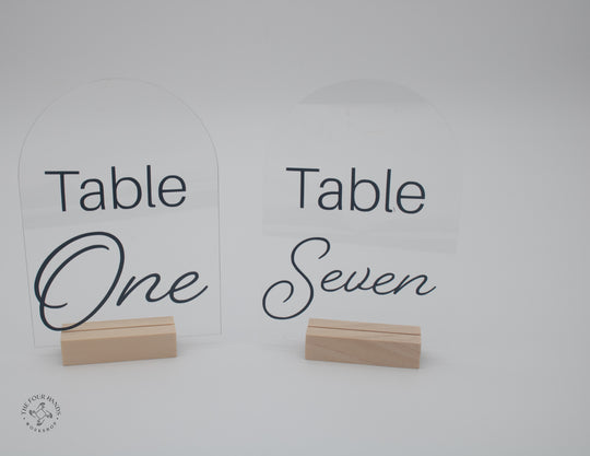 Acrylic Table Signs