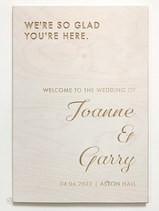 'The Whitley' Welcome to our Wedding Sign
