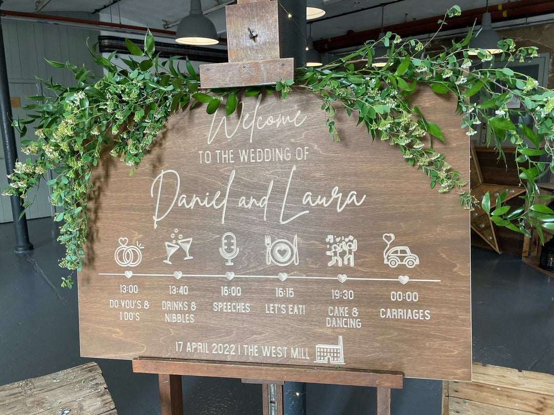 'The Whitley' Order of the Day Wedding Sign