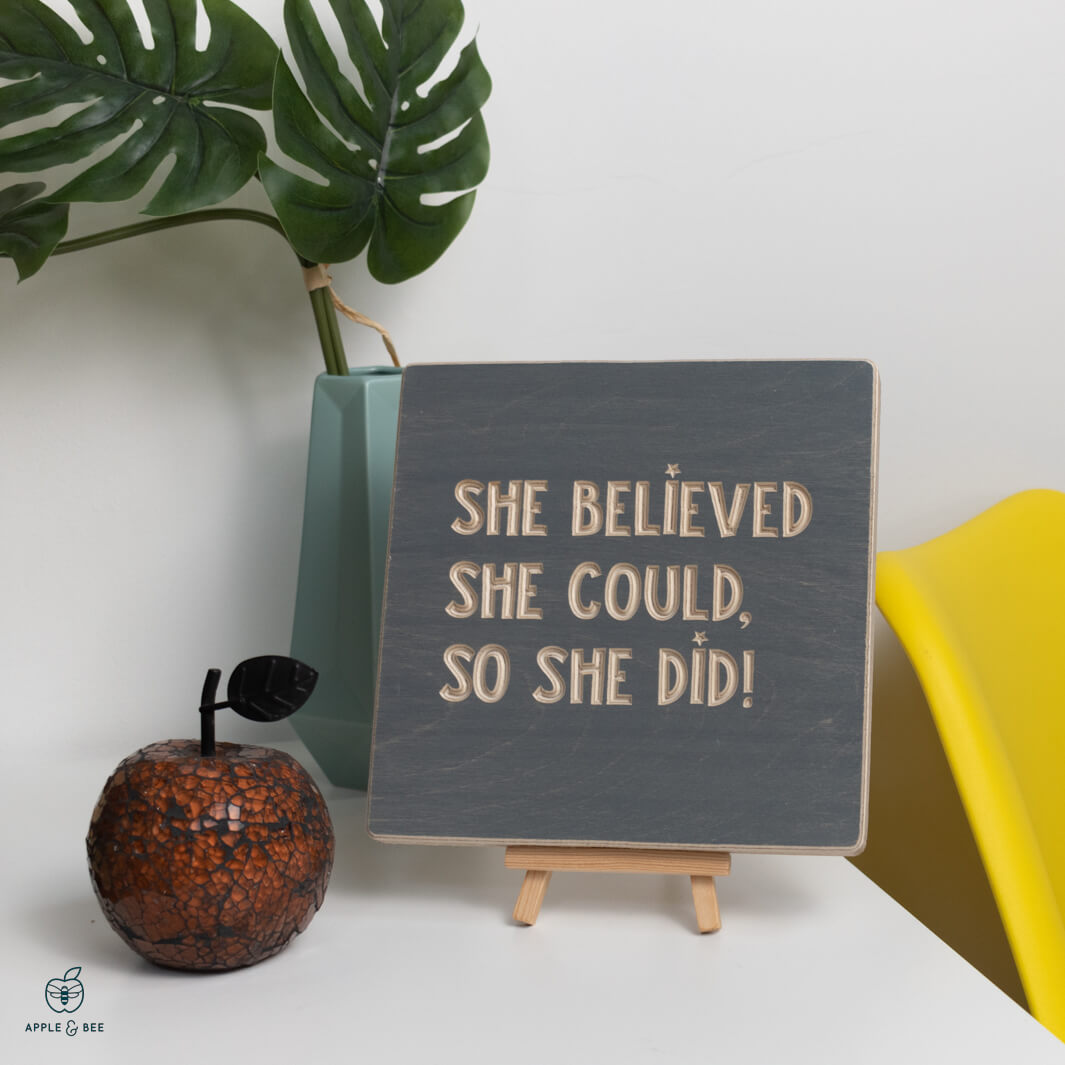 She believed she could, so she did!