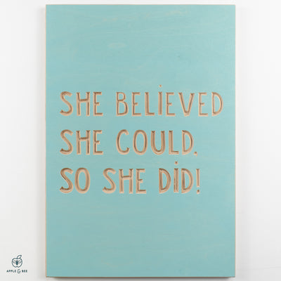 She believed she could, so she did!