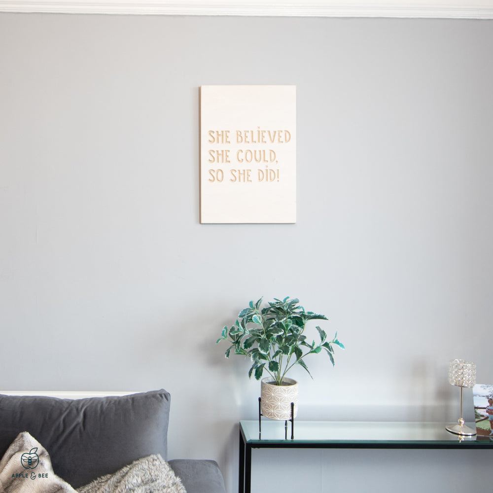 She believed she could, so she did!